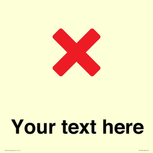 Custom plain background, red cross sign